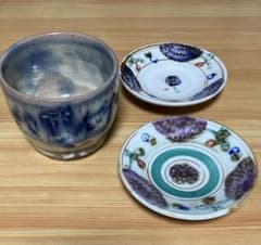伊藤聡信 印判湯呑1点 色絵小皿2点 - メルカリ