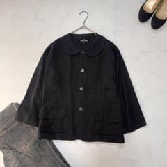 トリコ コムデギャルソン キュプラ100% 丸襟ジャケット M 日本製