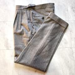 極美品】GERMANO カノニコ ウールフラノサイドアジャスターパンツ 44