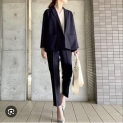 PLSTプラステVERY 高橋志津奈セットアップスーツネイビー クリーニング