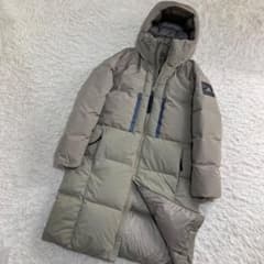17211✨アディダス イシェルター ロングダウンジャケット フード ロゴ