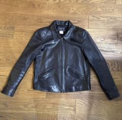 希少】agnes b. レザージャケット size2 短丈 ダークブラウン - メルカリ