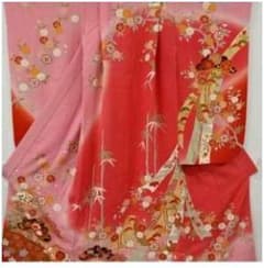 専用】正絹京友禅☆桃色に絶妙ニュアンスカラーなが素敵なお誂え7歳