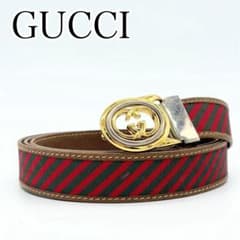 GUCCI グッチ オールドシェリーライン バックルベルト GGロゴ - メルカリ