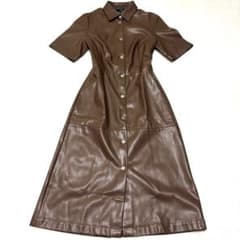 美品 ✨ポールスミス PS PaulSmith レザー シャツワンピース ロング