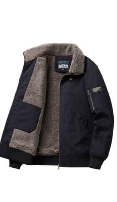 KARAKU 裏ボアコットンアビエイタージャケット ブラック - メルカリ