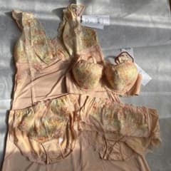 4点セットTriumphレッドレーベルブラ(C70)ショーツ&スリップ〜オレンジ