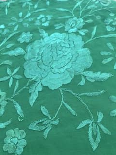 新品・未使用】フラメンコ マントンデマニラ シルク 刺繍 グリーン