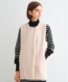 スリードッツ three dots ウールボア ベスト - メルカリ