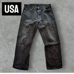 90年代 USA製 Levi's 501 黒フェード ストレート#477 - メルカリ