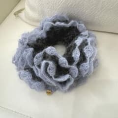 新品 potete ニットシュシュ グレー - メルカリ