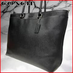 コーチ】美品 2way ビジネストート メタルロゴ サフィアーノ 84630