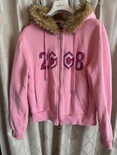 fuckthisindustry ジップ ファー パーカー ピンク S - メルカリ