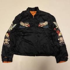 80年代初期タグ クリームソーダ ピンクドラゴン 別珍スカジャン - メルカリ