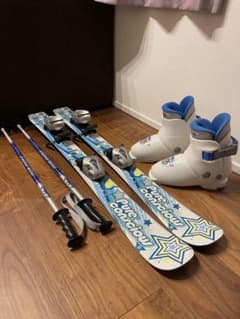 Pure Conscious スキー板90㎝ ブーツ20 ㎝ ストック ジュニア - メルカリ