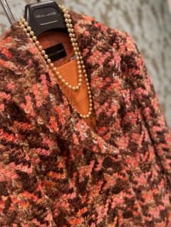 RENA LANGE 華やかなツイードジャケット 42 ￼クリスマスパーティ