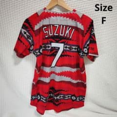 千葉ロッテマリーンズ 鈴木大地】赤 ユニフォーム 7番 サイズF