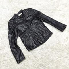 ヴァンキッシュゴールド ジャケット レザー ラム 羊革 キルティング 48