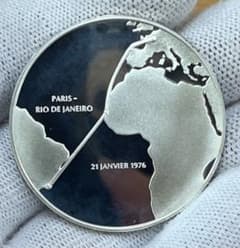 コンコルド就航特別記念 純銀メダル(silver925) エールフランス - メルカリ