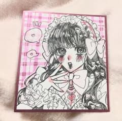 オリジナルイラスト 手描き アナログ 色紙イラスト 一点物 原画 - メルカリ