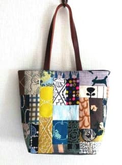 ミナペルホネン 両面パッチワーク マチありトートバッグ - メルカリ