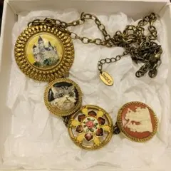 Jane Marple ジェーンマープル 本型ペンダント ネックレス パール付き