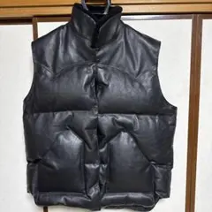 オールレザーダウンベスト 希少46サイズ 50周年記念 - メルカリ