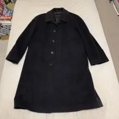上質なカシミヤ100%】ヴィンテージ古着 ステンカラーコートロング 比翼