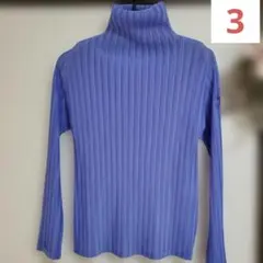 プリーツプリーズイッセイミヤケ リブハイネック長袖シャツPP33FK333