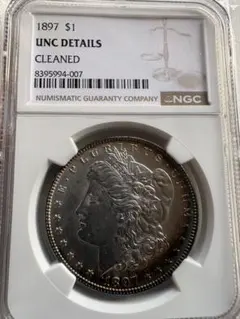 銀貨保証】1897年銘 モルガンダラー 銀貨 NGC鑑定 UNC判定 - メルカリ