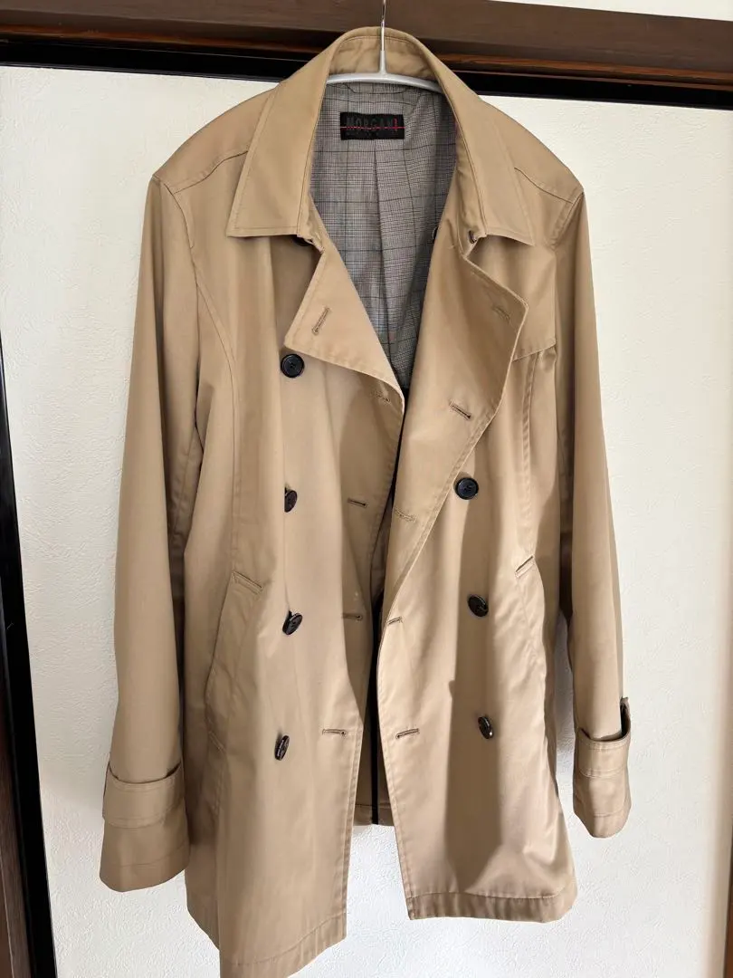 MORGAN トレンチコート モルガン ジャケット玉虫ベージュ色メンズ