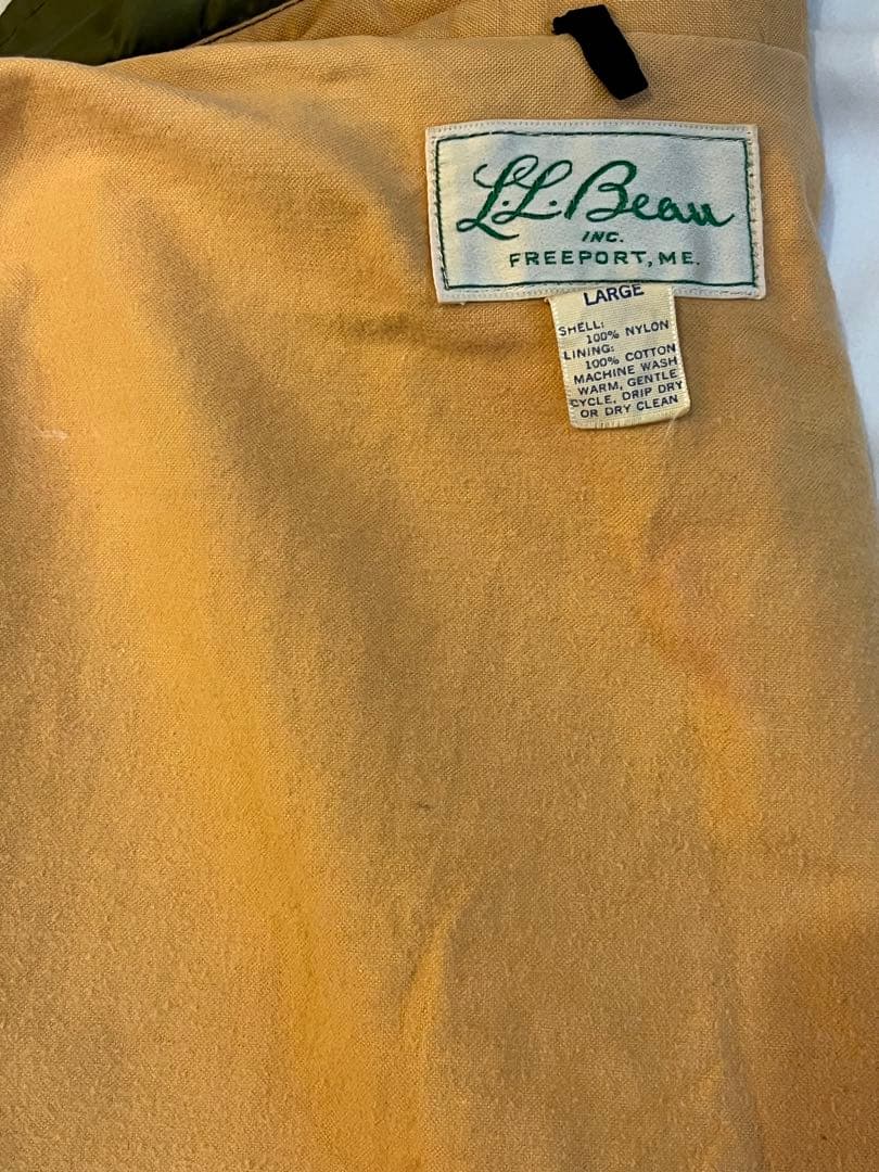 70s l.l.bean 筆記体タグ コーチジャケット オリーブ USA製