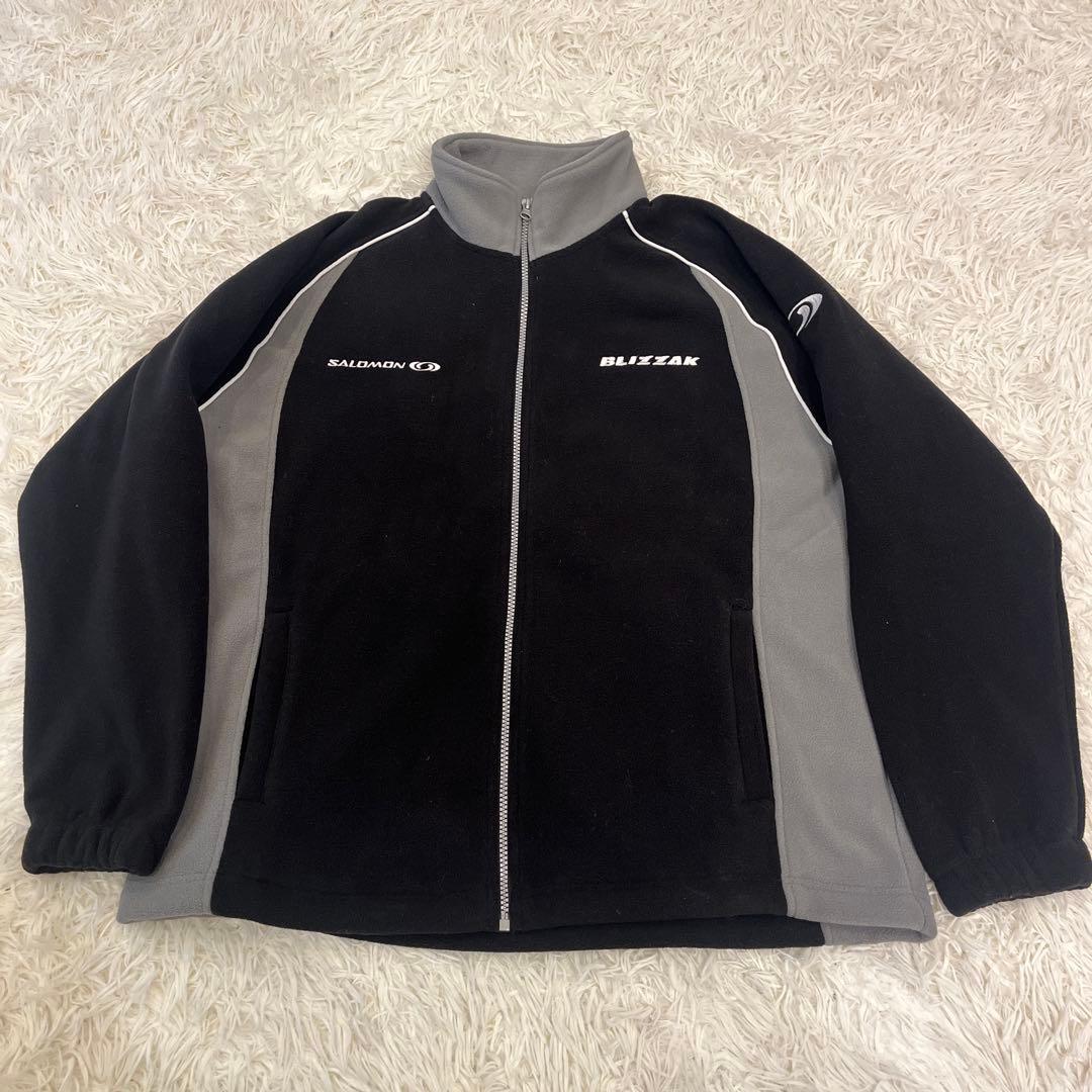 old salomon サロモン フリースジャケット 黒 ブラック 古着 y2k