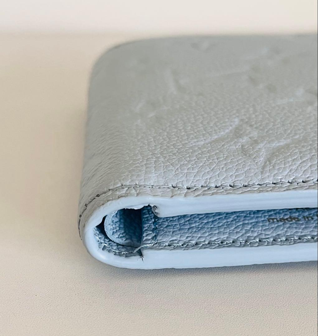 美品☆ルイ ヴィトン☆ポルトフォイユ・リサ☆折り財布☆水色ブルー