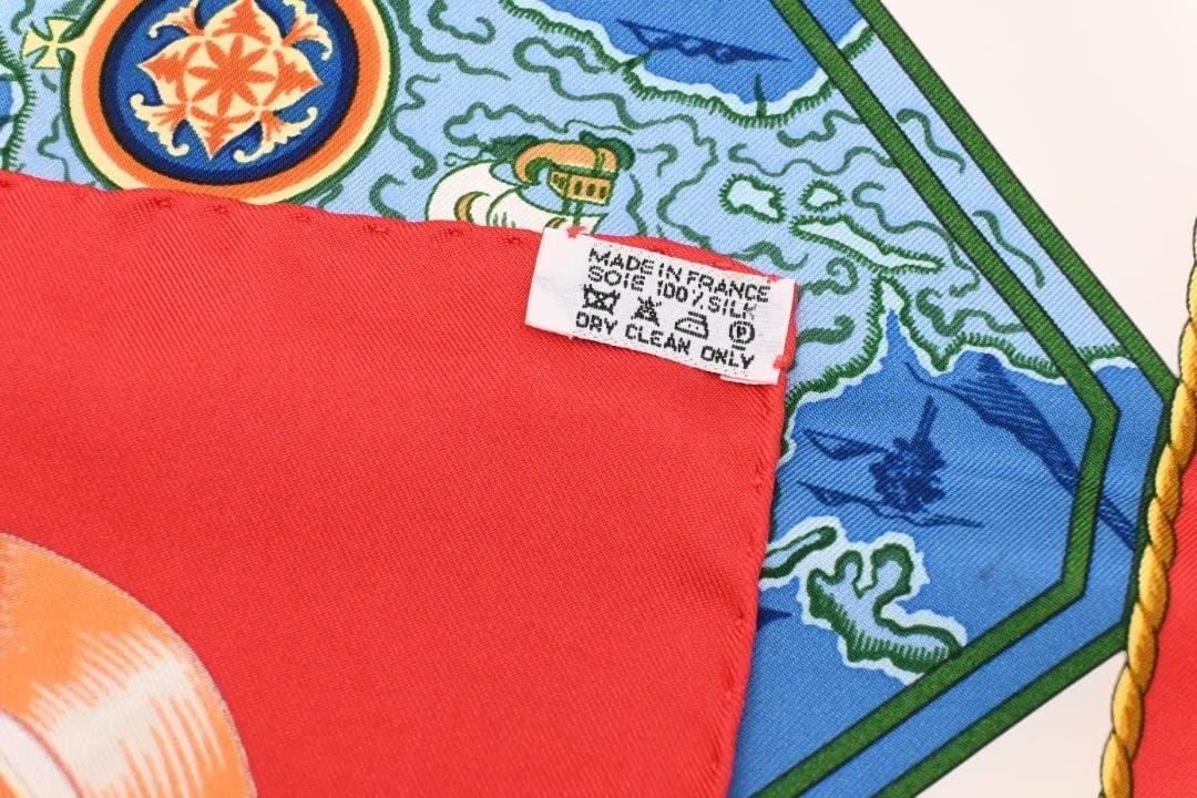 Hermès エルメス カレ90 5つの海を越えて マルチカラー - 1円 ☆美品