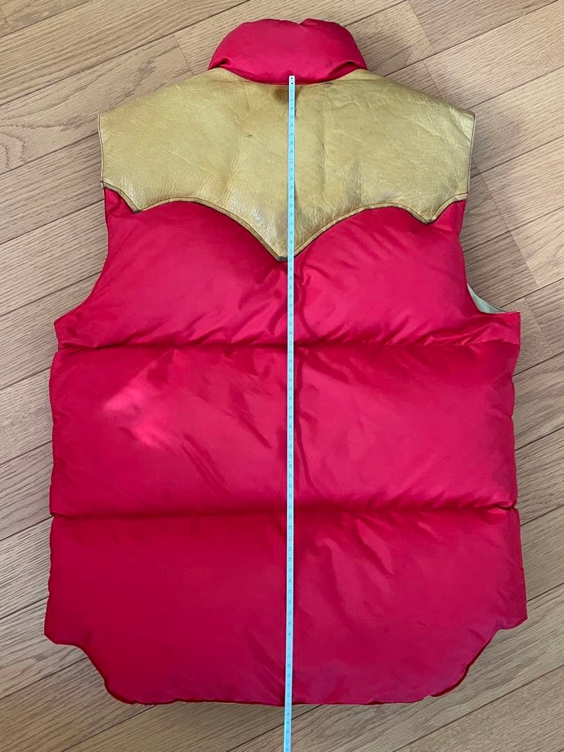 ✓ 70s オリジナル ロッキーマウンテン ダウンベスト当時モノ 穴無赤