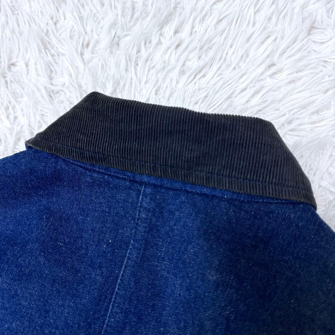 まさ様激レア 80s】Dickies デニム カバーオール 白タグ 濃紺 XL