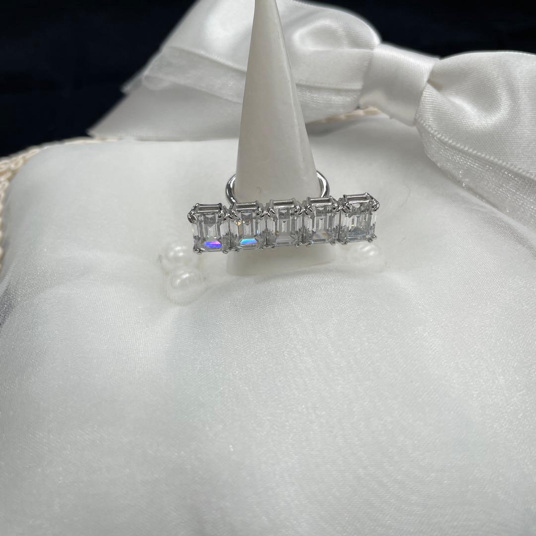 Swarovski Milleniaリング サイズ52 Millenia オープンリング, オクタゴンカット, ブルー, ロジウム