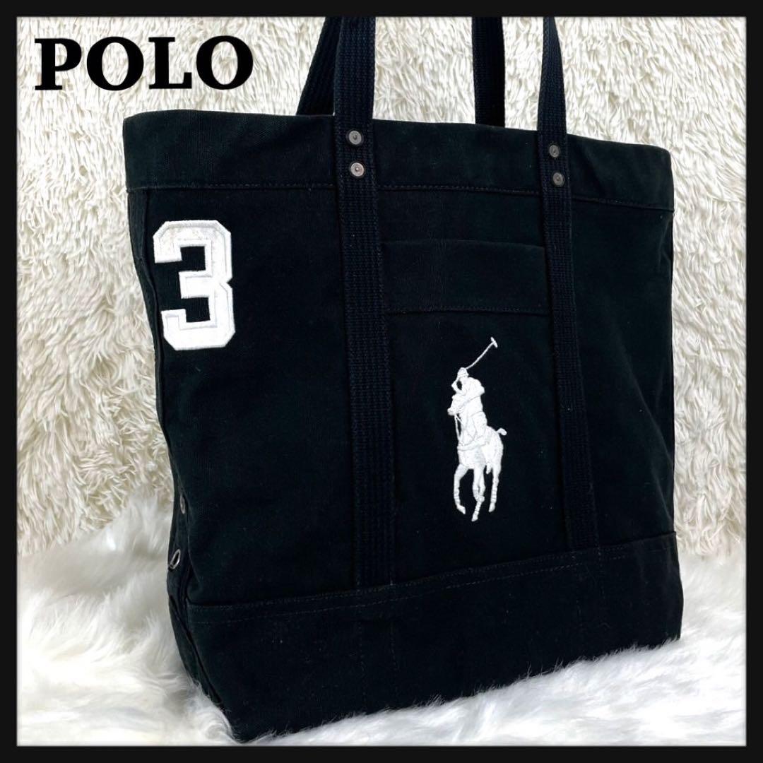 人気モデル✨ ラルフローレン キャンバス トートバッグ 刺繍ロゴ 入手困難 POLO RALPH LAUREN（ポロ・ラルフローレン） トートバッグ 405945884