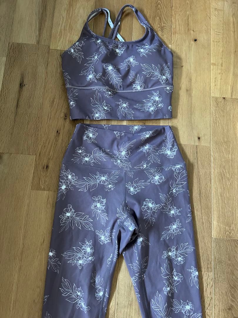 sukala♡フラワー柄トップス＆レギンスセット SUKALA】フラワーガーデンプリントショートクロスキャミソール