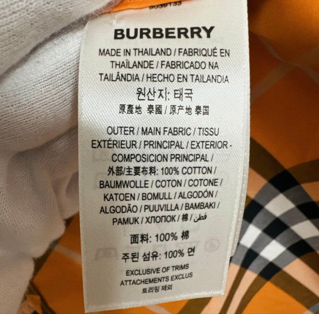 バーバリー BURBERRY 長袖シャツ チェック オレンジ 美品 - メルカリ