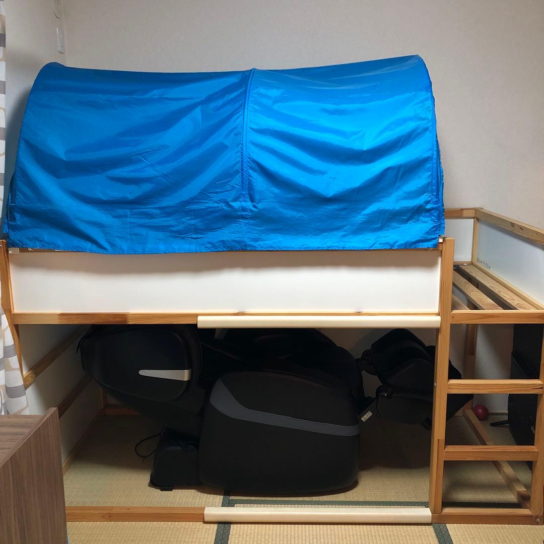 IKEA キューラ KURA ロフトベッド テント付き【引き取り限定】 - メルカリ