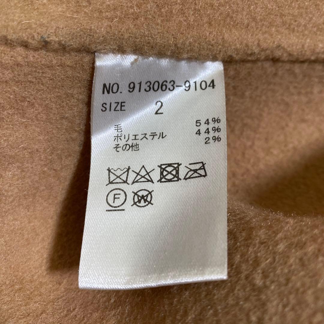 完売♡NORC ウールメルトン ノーカラーリバーコート マキシ丈 ダブル