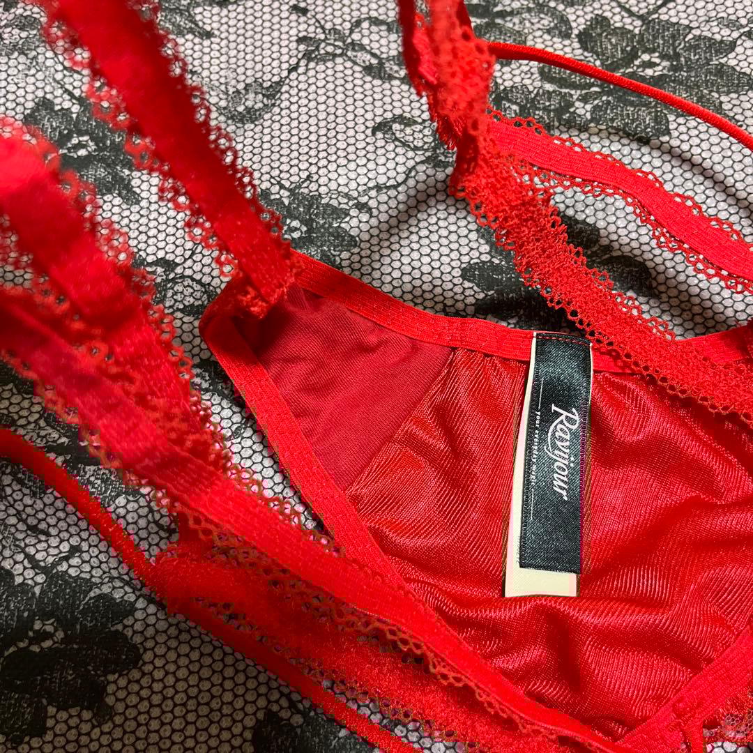 ☆Ravijour☆廃盤ラメ入☆RED☆D65-70 3連Tバック☆セット - メルカリ