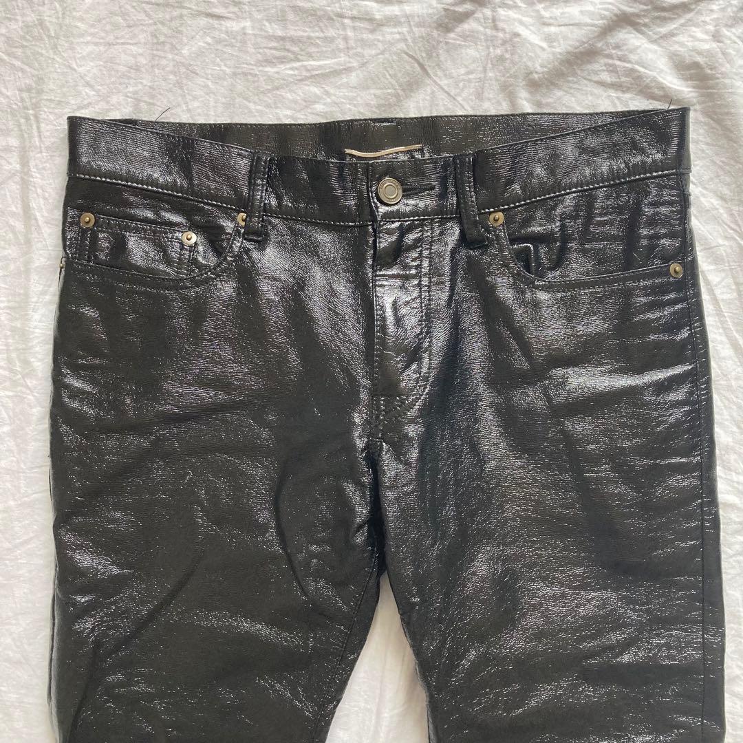 美品 サンローラン コーティングデニムパンツ エディ期 スキニー 2013