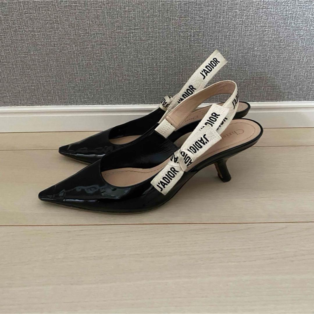 Christian Dior スリングバックパンプス ブラック 36.5 すぐ届く】 DIOR ディオール J'ADIOR スリングバックパンプス (Dior