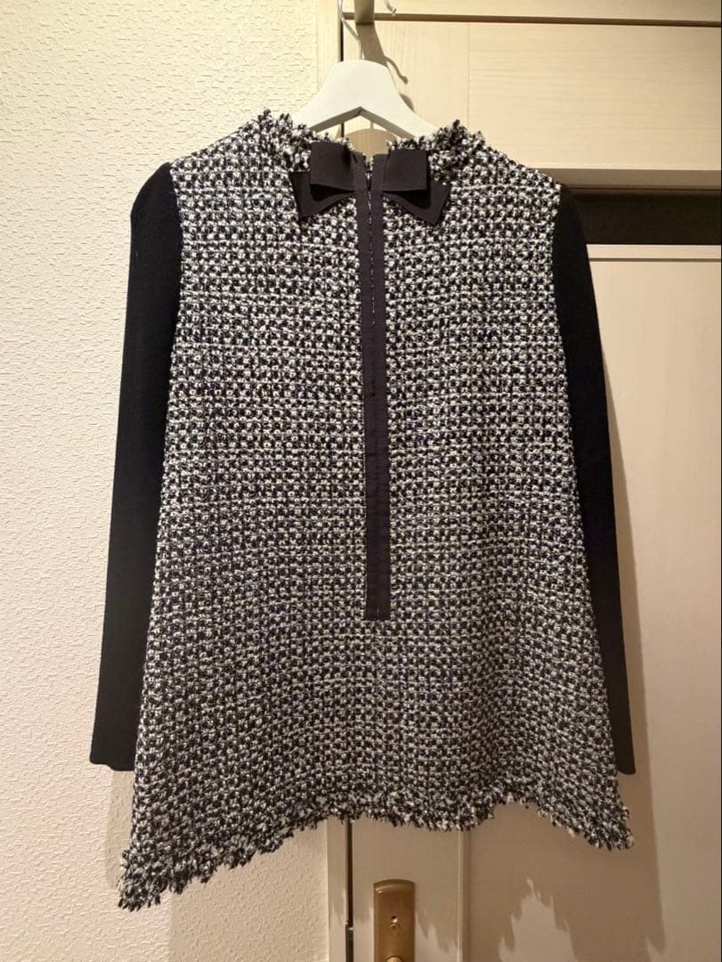 m's gracy(エムズグレイシー) の リボン ツイード チュニック 42