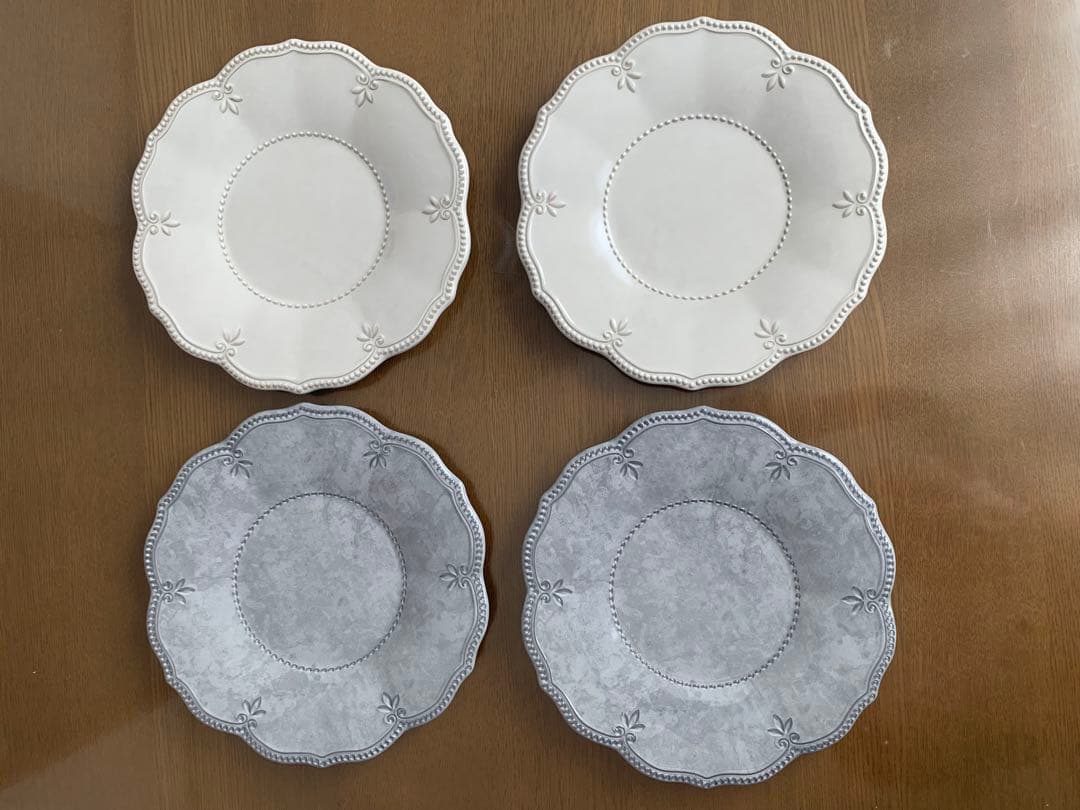 Baci Miranoのデザート・スーププレート16枚セット VIRGINIA CASA ITALICAデザートプレートNEW23cm ～サラーグレース～