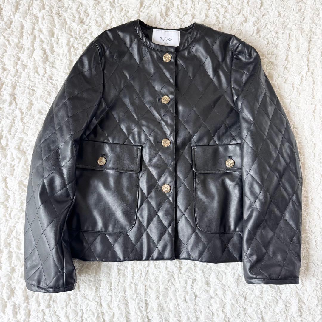 あさを☆様専用 SLOBE IENA フェイクレザー キルティングジャケット