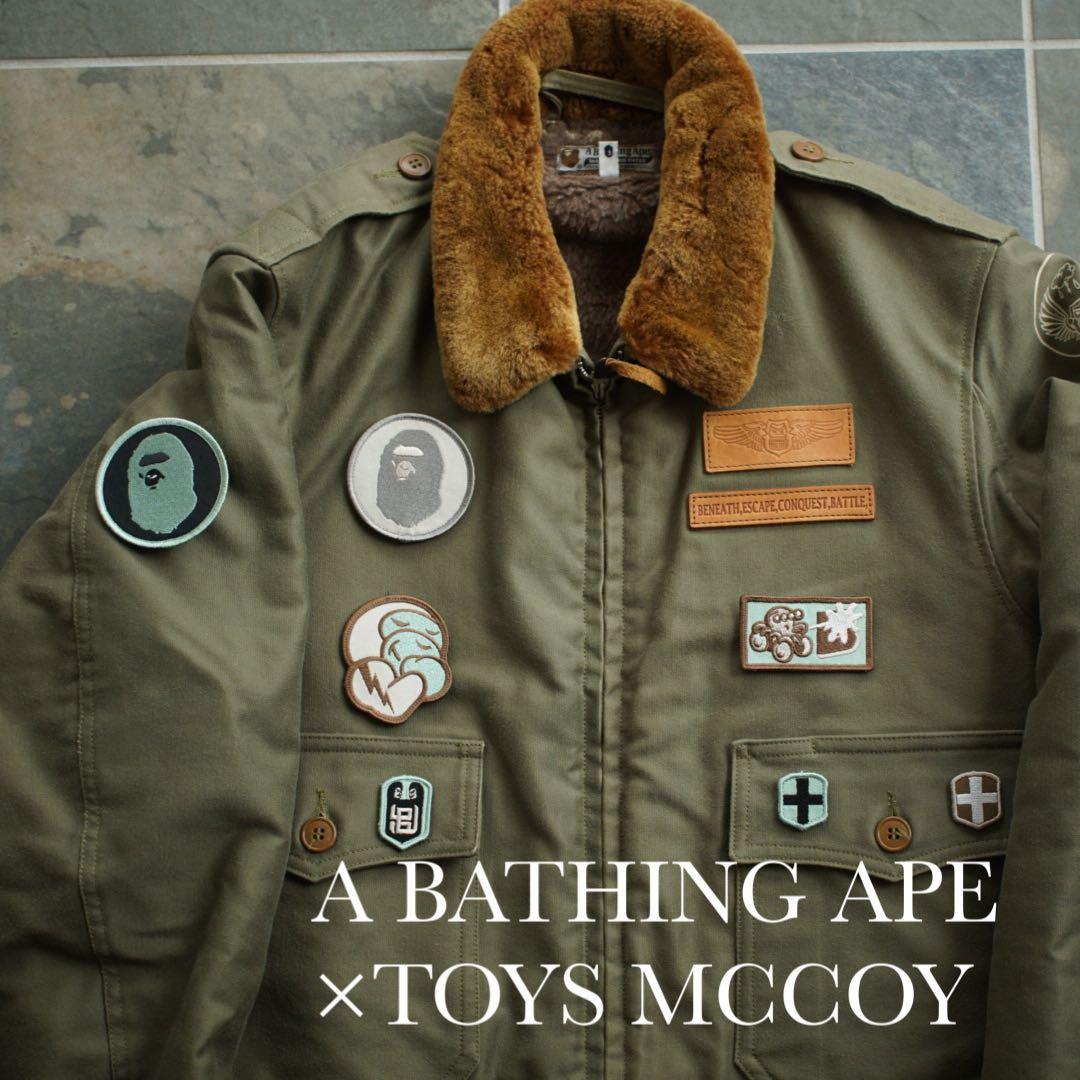 A BATHING APE × TOYS McCOY 襟ボア フライトジャケット - メルカリ